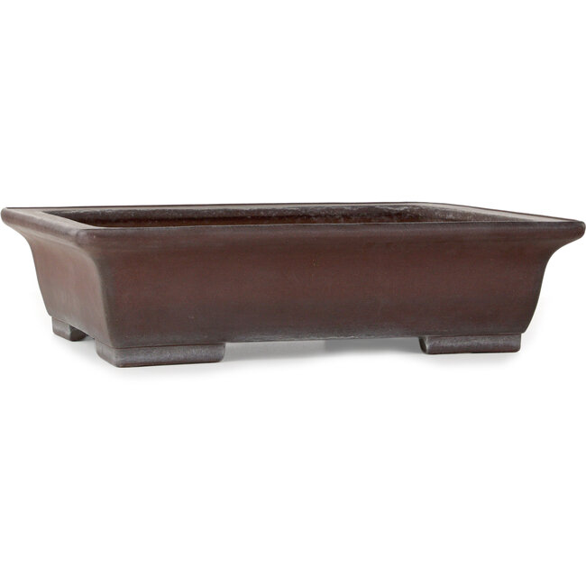 Pot à bonsaï rectangulaire non émaillé de Yamaaki Toshio (troisième génération) - 485 x 370 x 123 mm