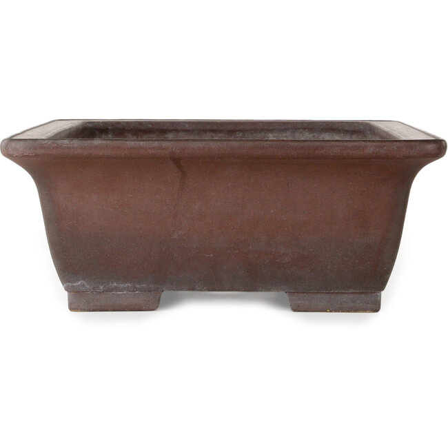 Pot à bonsaï rectangulaire non émaillé de Yamaaki Toshio (troisième génération) - 467 x 360 x 143 mm