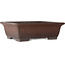 Pot à bonsaï rectangulaire non émaillé de Yamaaki Toshio (troisième génération) - 467 x 360 x 143 mm