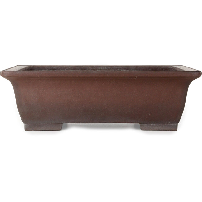 Vaso bonsai rettangolare non smaltato di Yamaaki Toshio (terza generazione) - 467 x 360 x 143 mm
