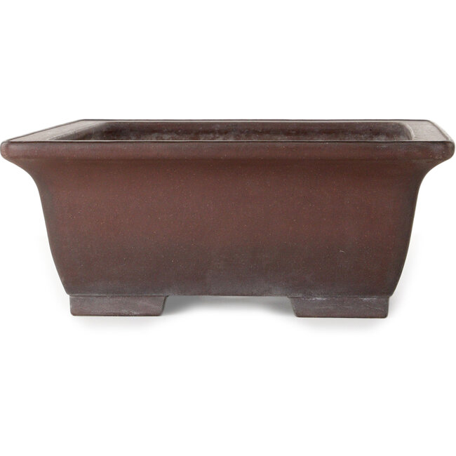 Vaso bonsai rettangolare non smaltato di Yamaaki Toshio (terza generazione) - 467 x 360 x 143 mm