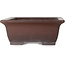 Pot à bonsaï rectangulaire non émaillé de Yamaaki Toshio (troisième génération) - 467 x 360 x 143 mm