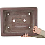 Pot à bonsaï rectangulaire non émaillé de Yamaaki Toshio (troisième génération) - 467 x 360 x 143 mm