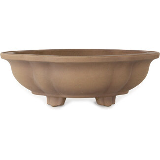 Izumiya - Zenigo (Matsushita Masuo) 400 mm mokko unglazed bonsai pot by Izumiya (Zenigo), Japan