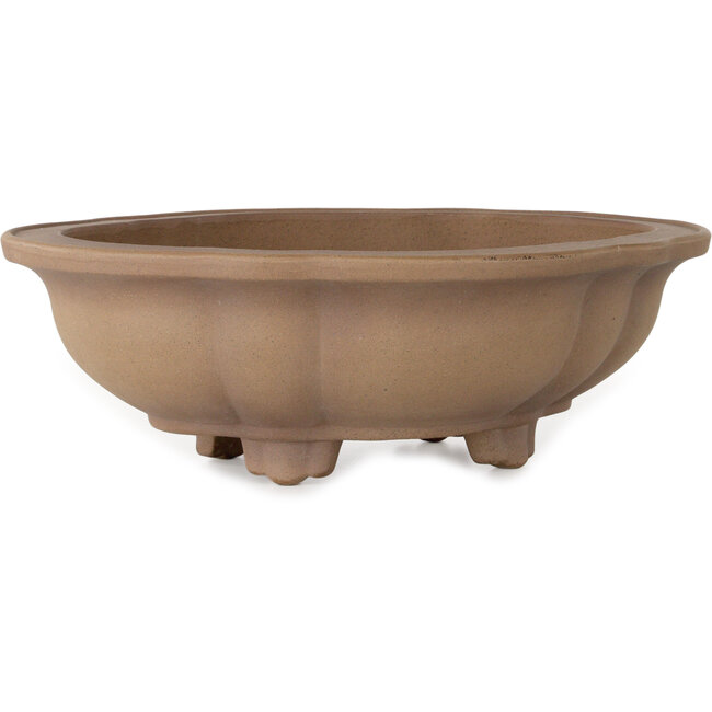 Mokko unglazed bonsai pot by Izumiya (Zenigo) - 400 x 325 x 130 mm