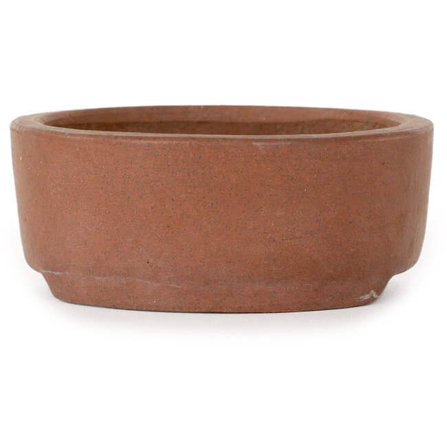 Pot à bonsaï ovale non émaillé de Shibakatsu - 125 x 97 x 37 mm