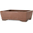Rectangular unglazed bonsai pot by Akira Shozan (Mr. Akira Watanabe and Mr. Fumikazu Watanabe, Jukousan) - 293 x 245 x 97 mm