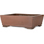 Rectangular unglazed bonsai pot by Akira Shozan (Mr. Akira Watanabe and Mr. Fumikazu Watanabe, Jukousan) - 293 x 245 x 97 mm