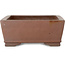 Rectangular unglazed bonsai pot by Akira Shozan (Mr. Akira Watanabe and Mr. Fumikazu Watanabe, Jukousan) - 293 x 245 x 97 mm