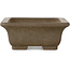 Vaso bonsai rettangolare non smaltato di Yamaaki Koshosen (seconda generazione) - 140 x 113 x 47 mm