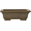 Rectangular unglazed bonsai pot by Yamaaki Koshosen (second generation) - 140 x 113 x 47 mm