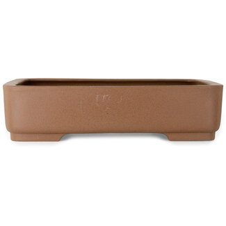 Houtoku Vaso bonsai rettangolare non smaltato da 407 mm di Houtoku, Giappone