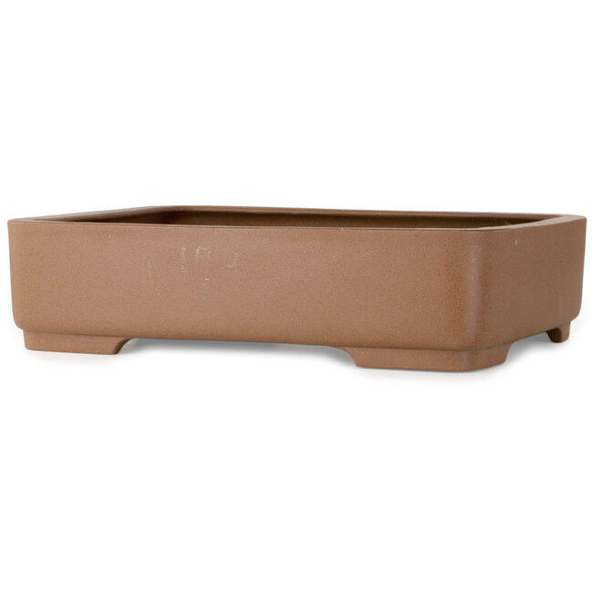 Rectangular unglazed bonsai pot by Houtoku - 407 x 312 x 100 mm