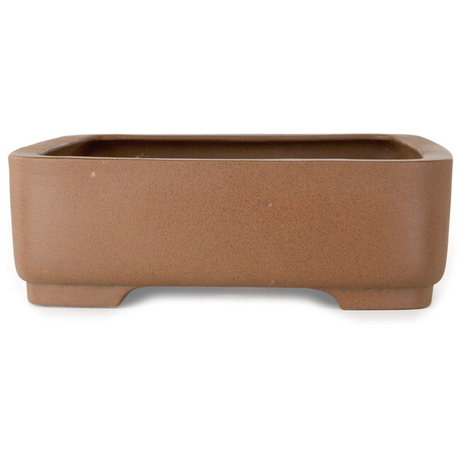 Rectangular unglazed bonsai pot by Houtoku - 407 x 312 x 100 mm