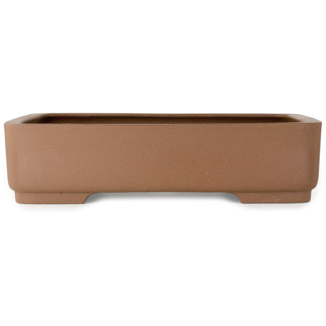 Vaso bonsai rettangolare non smaltato di Houtoku - 407 x 312 x 100 mm