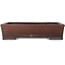 Maceta rectangular sin esmaltar para bonsái de Yamaaki Toshio (tercera generación) - 460 x 335 x 112 mm