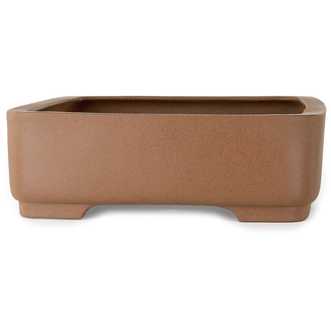 Rectangular unglazed bonsai pot by Houtoku - 407 x 312 x 100 mm