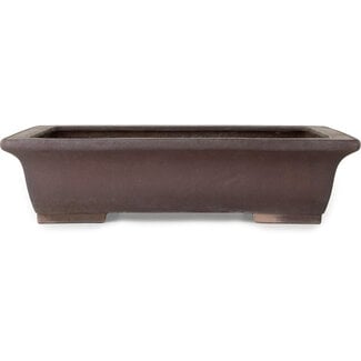 Yamaaki Maceta para bonsái rectangular sin esmaltar de 480 mm de Yamaaki Toshio (tercera generación), Tokoname, Japón