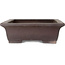 Rectangular unglazed bonsai pot by Yamaaki Toshio (third generation) - 480 x 365 x 120 mm