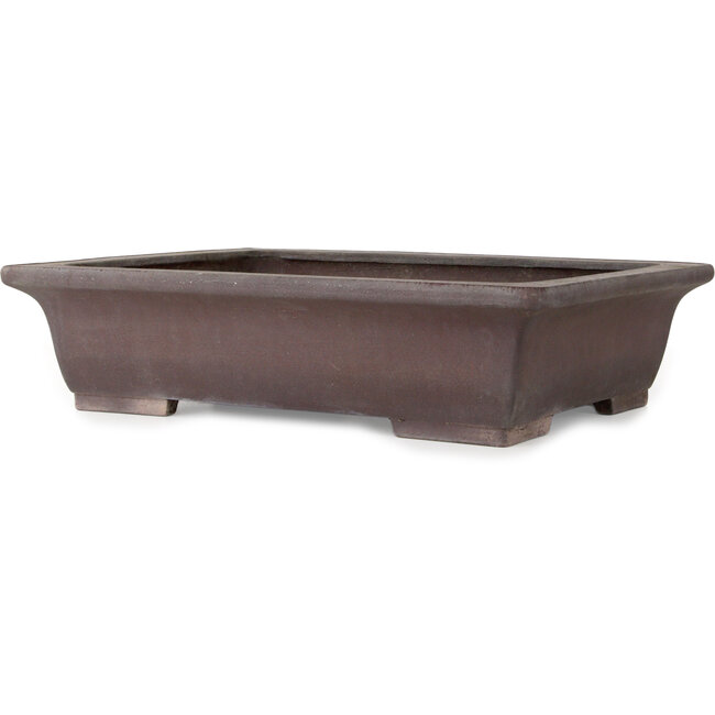 Vaso bonsai rettangolare non smaltato di Yamaaki Toshio (terza generazione) - 480 x 365 x 120 mm