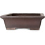 Rectangular unglazed bonsai pot by Yamaaki Toshio (third generation) - 480 x 365 x 120 mm