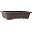 Rectangular unglazed bonsai pot by Yamaaki Toshio (third generation) - 480 x 365 x 120 mm