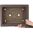 Pot à bonsaï rectangulaire non émaillé de Yamaaki Toshio (troisième génération) - 480 x 365 x 120 mm