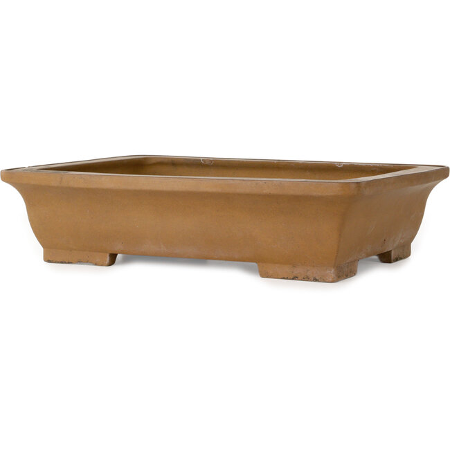 Vaso bonsai rettangolare non smaltato di Maruhei - 420 x 313 x 100 mm