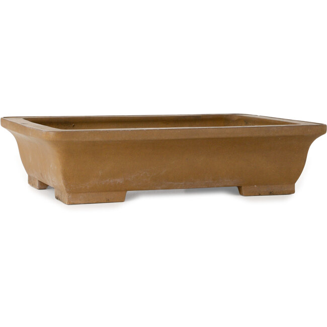 Maceta rectangular sin esmaltar para bonsái de Maruhei - 420 x 313 x 100 mm