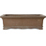Pot à bonsaï rectangulaire non émaillé de Yamaaki Koshosen (deuxième génération) - 385 x 307 x 115 mm