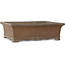 Rectangular unglazed bonsai pot by Yamaaki Koshosen (second generation) - 385 x 307 x 115 mm