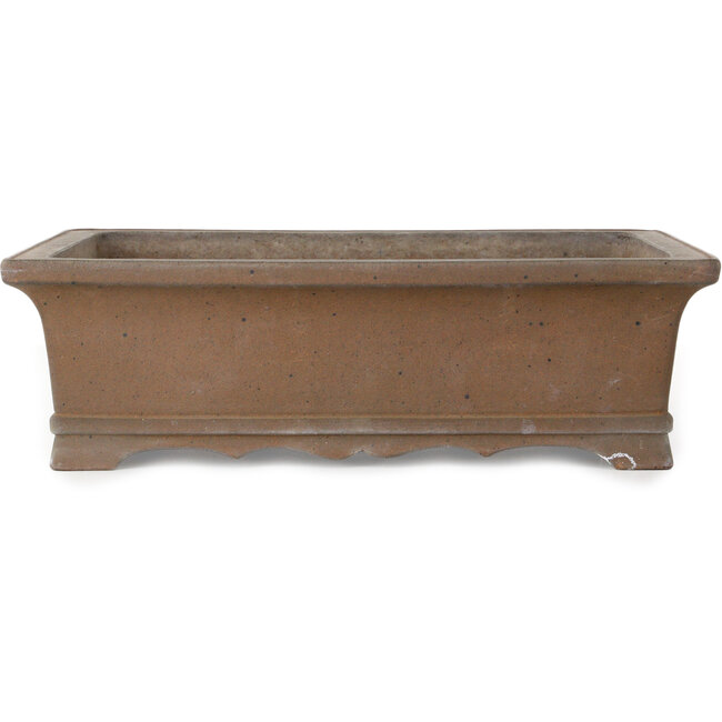 Vaso bonsai rettangolare non smaltato di Yamaaki Koshosen (seconda generazione) - 385 x 307 x 115 mm