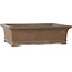 Rectangular unglazed bonsai pot by Yamaaki Koshosen (second generation) - 385 x 307 x 115 mm