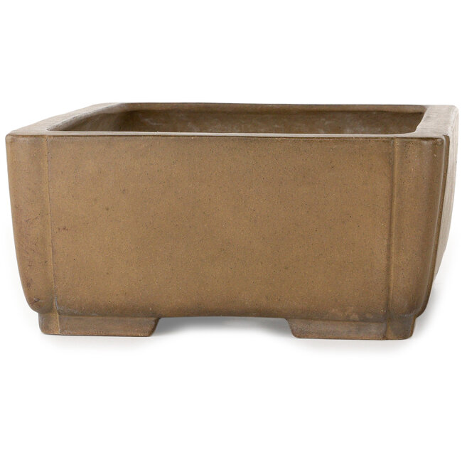 Pot à bonsaï rectangulaire non émaillé de Yamaaki Toshio (troisième génération) - 350 x 250 x 115 mm