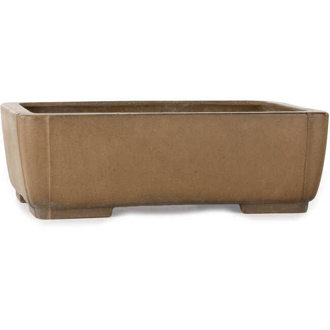 Rectangular unglazed bonsai pot by Yamaaki Toshio (third generation) - 350 x 250 x 115 mm