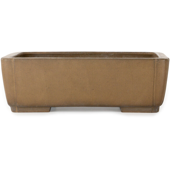 Rectangular unglazed bonsai pot by Yamaaki Toshio (third generation) - 350 x 250 x 115 mm