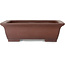 Vaso bonsai rettangolare non smaltato di Yamaaki Toshio (terza generazione) - 440 x 335 x 128 mm