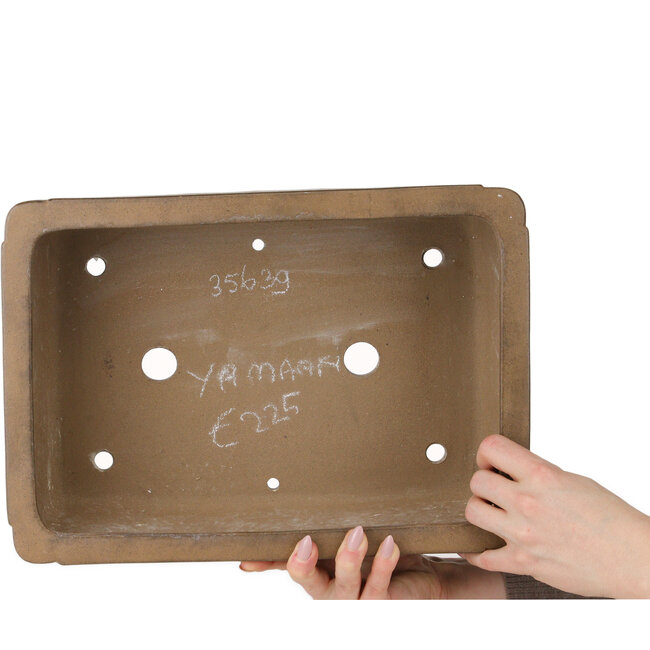 Pot à bonsaï rectangulaire non émaillé de Yamaaki Toshio (troisième génération) - 350 x 250 x 115 mm