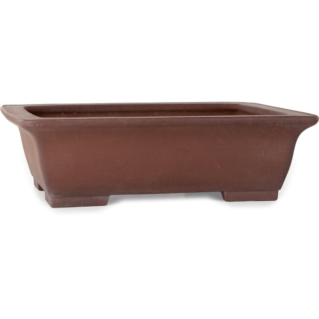 Maceta rectangular sin esmaltar para bonsái de Yamaaki Toshio (tercera generación) - 440 x 335 x 128 mm