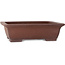Rectangular unglazed bonsai pot by Yamaaki Toshio (third generation) - 440 x 335 x 128 mm