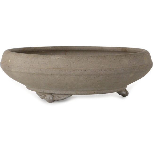 Pot à bonsaï rond non émaillé de Houtoku - 245 x 245 x 77 mm