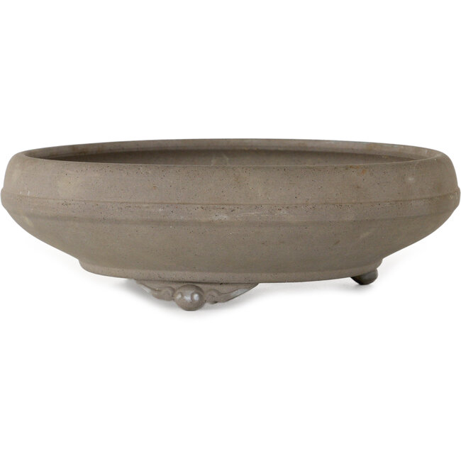 Vaso bonsai rotondo non smaltato di Houtoku - 245 x 245 x 77 mm