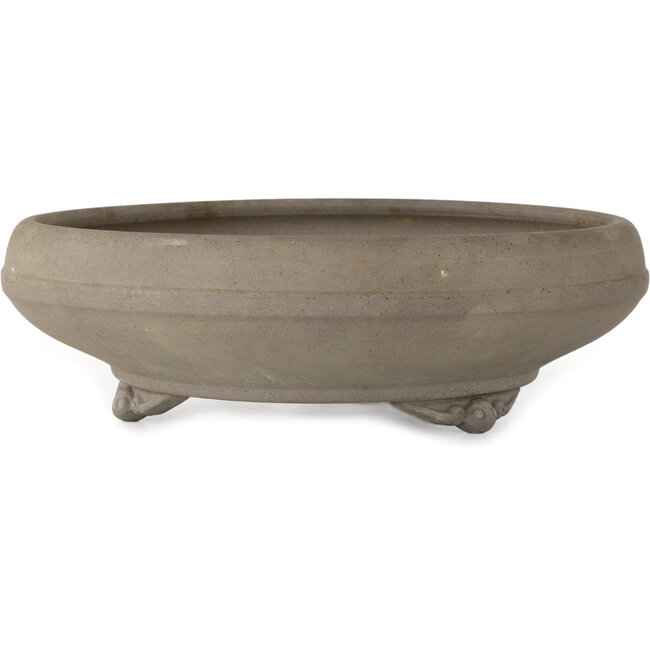 Maceta redonda sin esmaltar para bonsái de Houtoku - 245 x 245 x 77 mm