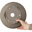 Ronde, ongeglazuurde bonsaipot van Houtoku - 245 x 245 x 77 mm