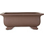 Pot à bonsaï rectangulaire non émaillé de Keizan - 285 x 223 x 105 mm