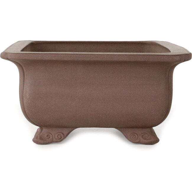 Rechteckiger, unglasierter Bonsai-Topf von Keizan – 285 x 223 x 105 mm