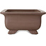 Vaso bonsai rettangolare non smaltato di Keizan - 285 x 223 x 105 mm