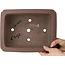 Maceta rectangular sin esmaltar para bonsái de Keizan - 285 x 223 x 105 mm