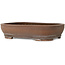 Pot à bonsaï ovale non émaillé d'Izumiya (Zenigo) - 400 x 293 x 93 mm