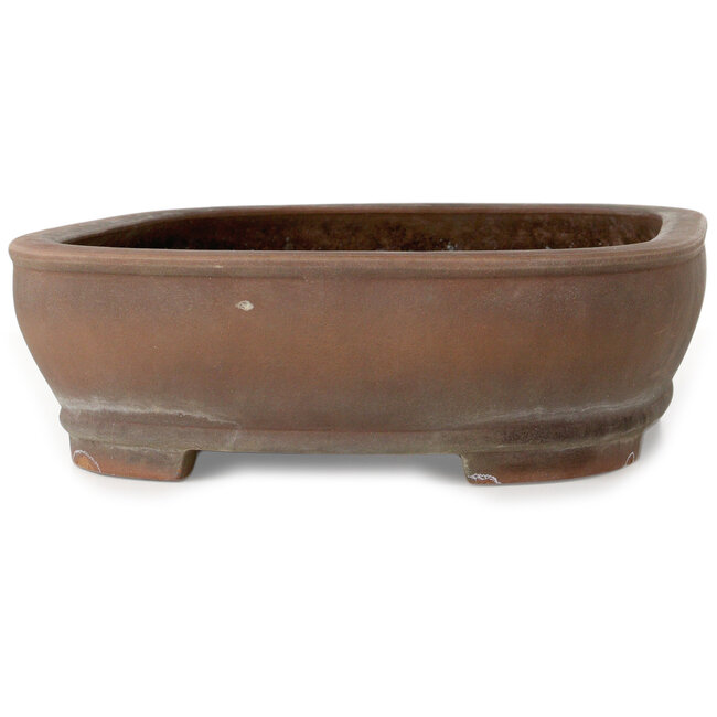 Ovaler, unglasierter Bonsai-Topf von Izumiya (Zenigo) – 400 x 293 x 93 mm